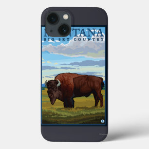 MontanaBison Vintages Reise-Plakat Case-Mate iPhone Hülle
