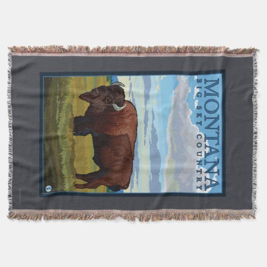 MontanaBison Vintages Reise-Plakat Decke (Vorderseite)