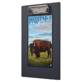 MontanaBison Vintages Reise-Plakat Klemmbrett (Links)