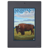 MontanaBison Vintages Reise-Plakat Klemmbrett (Rückseite)