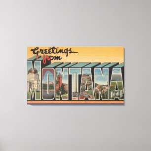 MontanaLarge Buchstabe ScenesMontana Leinwanddruck