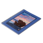 MontanaMomma Bär und Cub Vintage Reisen Notizblock (Linke Seite)