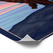 MontanaMomma Bär und Cub Vintage Reisen Poster (Ecke)