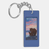 MontanaMomma Bär und Vintage Reise CUBs Schlüsselanhänger (Vorderseite links)