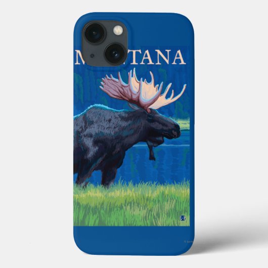MontanaMoose Vintage Travel Poster Case-Mate iPhone Hülle (Rückseite)