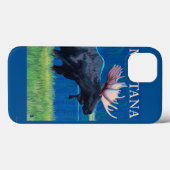 MontanaMoose Vintage Travel Poster Case-Mate iPhone Hülle (Rückseite (Horizontal))