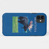 MontanaMoose Vintages Reise-Plakat Case-Mate iPhone Hülle (Rückseite (Horizontal))