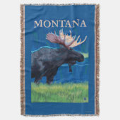 MontanaMoose Vintages Reise-Plakat Decke (Vorderseite Vertikal)