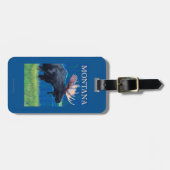 MontanaMoose Vintages Reise-Plakat Gepäckanhänger (Vorderseite horizontal)