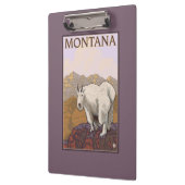 MontanaMountain Ziegen-Vintages Reise-Plakat Klemmbrett (Links)