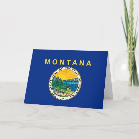 Montanan Flag & Emblem, Flag of Montana Karte (Vorderseite)