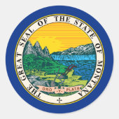 Montanan Siegel, Montana Runder Aufkleber (Vorderseite)