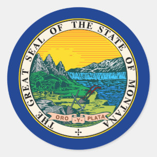 Montanan Siegel, Montana Runder Aufkleber