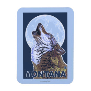 MontanaWolf Howling Magnet