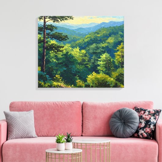 Montane Forest Leinwanddruck (Insitu (Wohnzimmer))