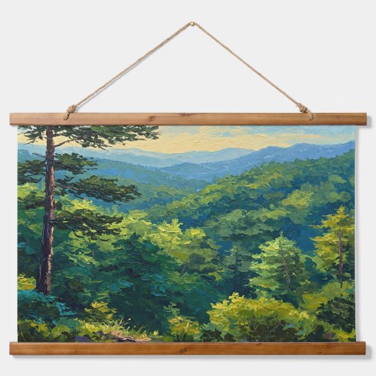 Montane Forest Wandteppich Mit Holzrahmen (Vorne)