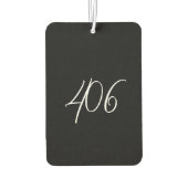 Montanschwarz mit Code für den weißen Bereich Autolufterfrischer (Rückseite)