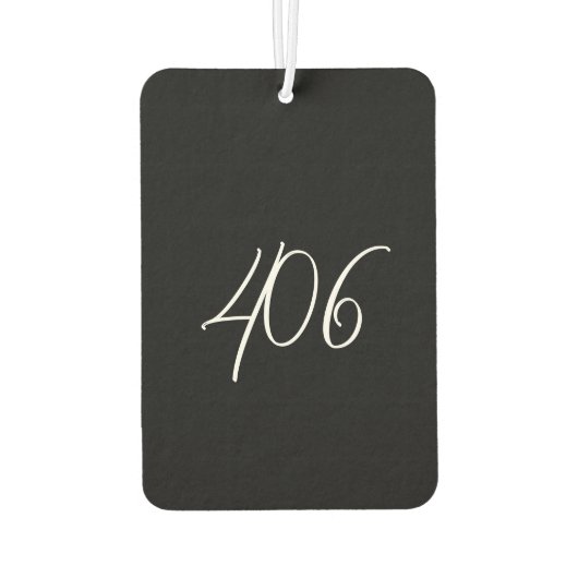 Montanschwarz mit Code für den weißen Bereich Autolufterfrischer (Rückseite)