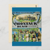 Montauk Beach Long Island Postcard Postkarte (Vorne/Hinten)