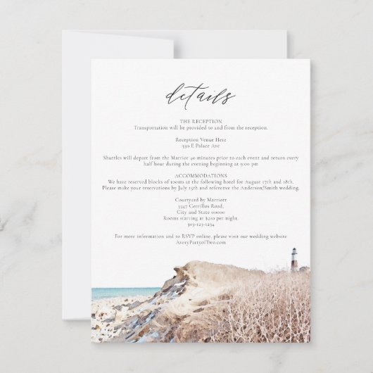 MONTAUK BEACH New York Ocean Details Beilage Karte (Vorderseite)