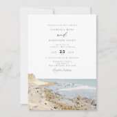 MONTAUK Beach New York Watercolor Wedding Invitati Einladung (Vorderseite)