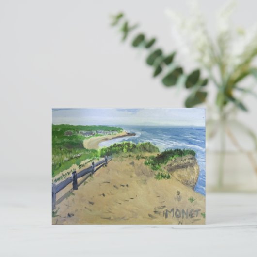 Montauk Cliffs Postkarte (Stehend Vorderseite)