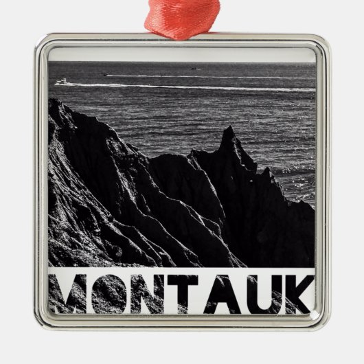 montauk Grafik Ornament Aus Metall (Vorne)