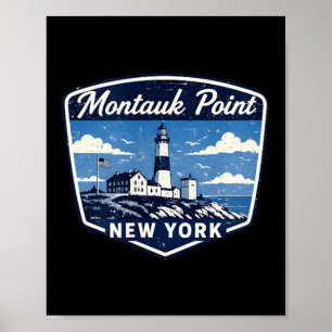Montauk in New York Leuchtturm Küstenozean Poster