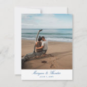 Montauk Karte Save the Date für eine Hamptons Hoch (Rückseite)