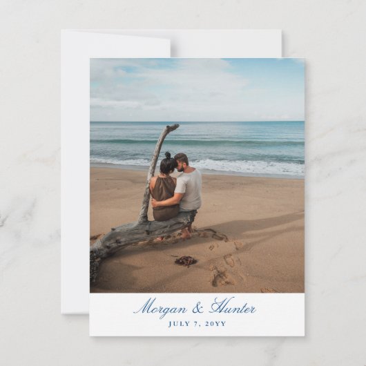 Montauk Karte Save the Date für eine Hamptons Hoch (Rückseite)