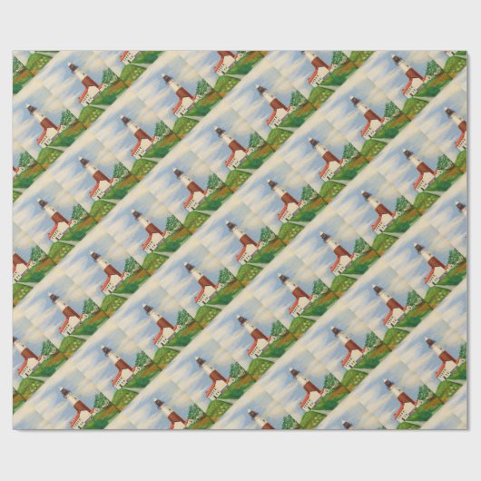 Montauk Leuchtturm Geschenkpapier (Flach)