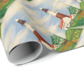Montauk Leuchtturm Geschenkpapier (Rolleneckpunkt)