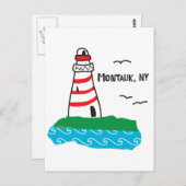 Montauk Lighthouse Postkarte (Vorne/Hinten)