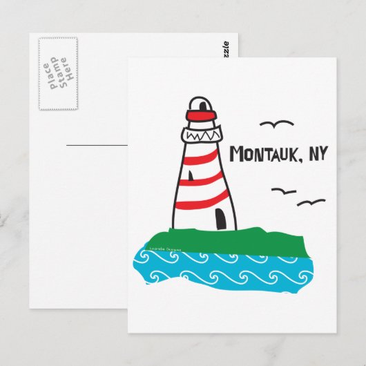 Montauk Lighthouse Postkarte (Vorne/Hinten)