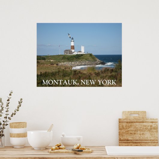 MONTAUK Lighthouse Seagull Liebe Poster (Küche)