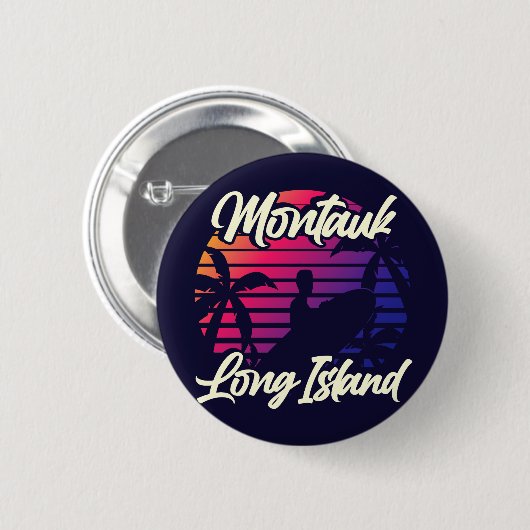 Montauk, Long Island Button (Vorne & Hinten)
