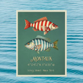 Montauk Long Island New York fish Postcard Postkarte