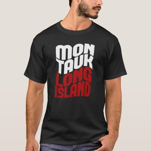 Montauk Long Island T - Shirt - Red White (Vorderseite)