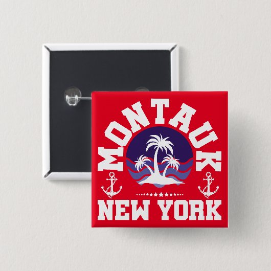 Montauk, New York Button (Vorne & Hinten)