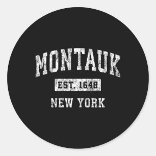 Montauk New York Ny Etablierte Sports Runder Aufkleber