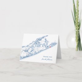Montauk New York Wedding Dankeskarte