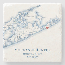 Montauk NY Hamptons Hochzeit in Urlaubsort Gefalle Steinuntersetzer