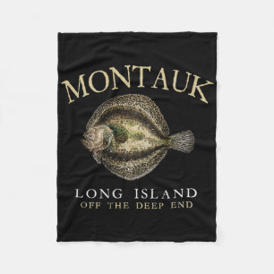 Montauk Off The Deep End Fluke Flunder Fischen Auf Fleecedecke