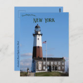 Montauk Point Light New York Postkarte (Vorne/Hinten)