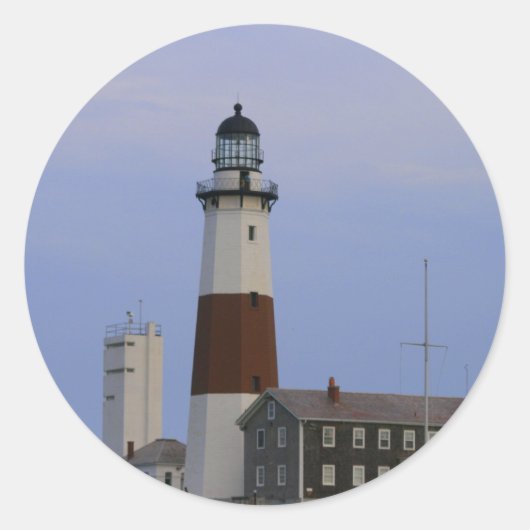 Montauk Point Light Runder Aufkleber (Vorderseite)