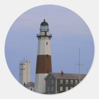 Montauk Point Light Runder Aufkleber