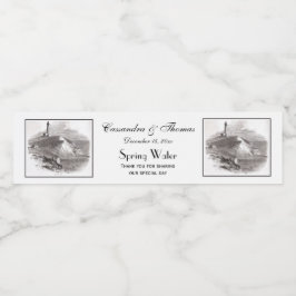 Montauk Point Lighthouse Hamptons Long Island NY Wasserflaschenetikett