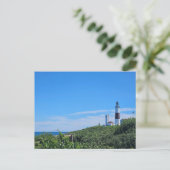 Montauk Point Lighthouse Long Island NY Postcard Postkarte (Stehend Vorderseite)