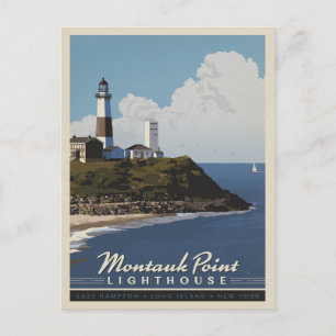 Montauk Point Lighthouse, LongIsland NY Postkarte