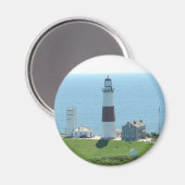 Montauk Point Lighthouse Magnet (Vorderseite/Rückseite)
